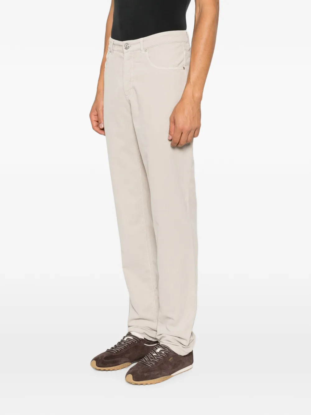 Brunello Cucinelli Ribfluwelen straight broek Beige