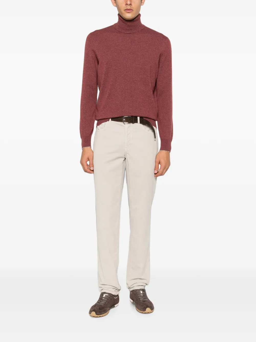 Brunello Cucinelli Ribfluwelen straight broek Beige
