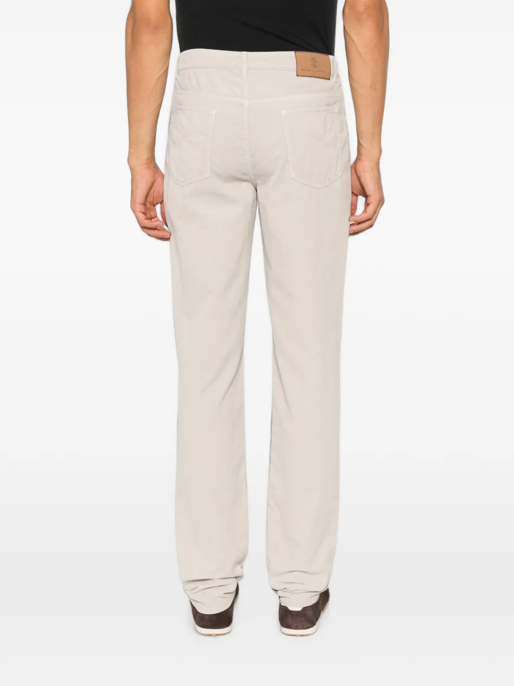 Brunello Cucinelli Ribfluwelen straight broek Beige