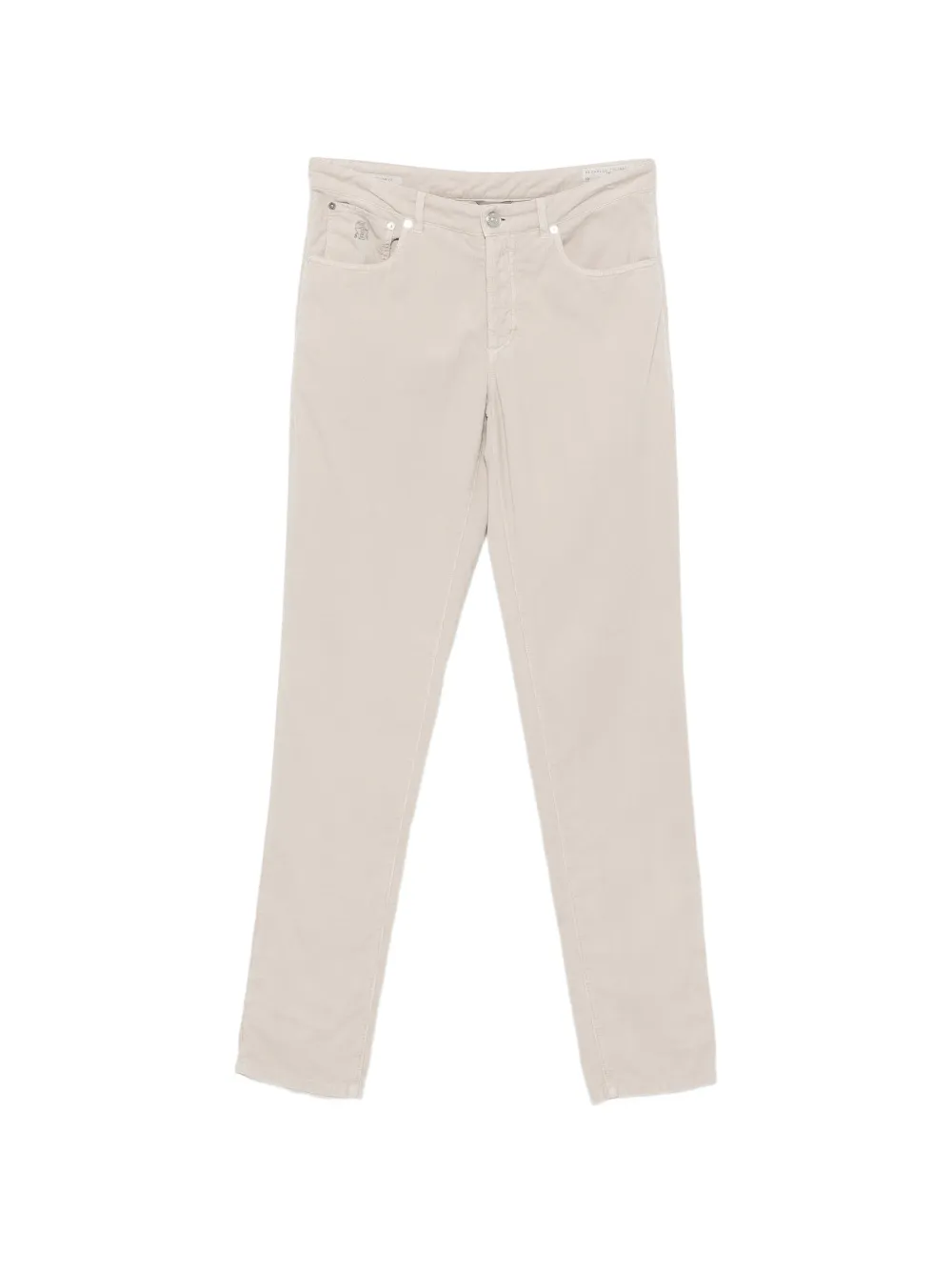 Brunello Cucinelli corduroy straight-leg trousers - Toni neutri