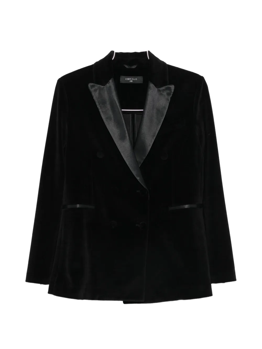 Circolo 1901 double-breasted velvet jacket - Schwarz