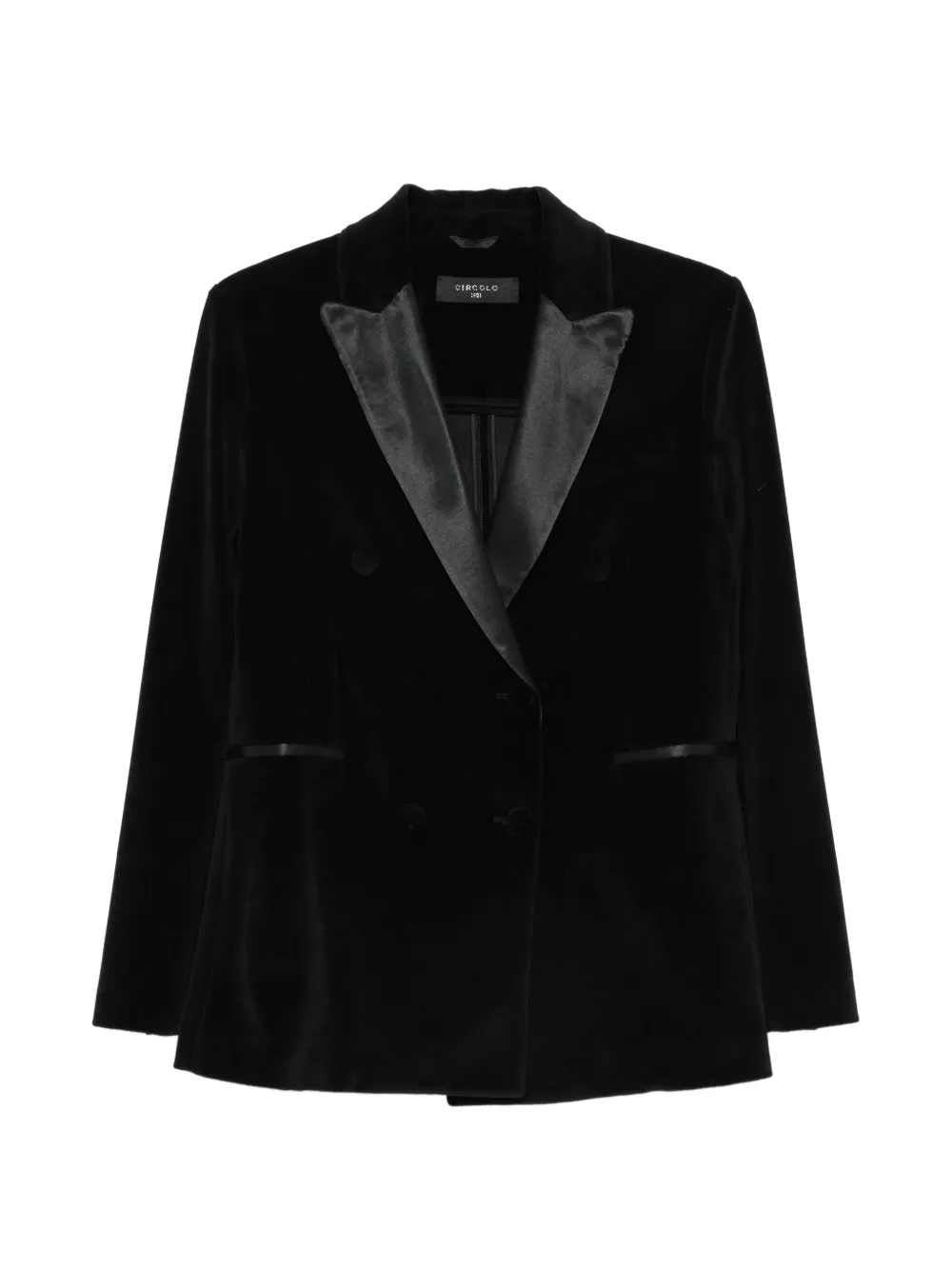 Circolo 1901 double-breasted velvet jacket - Nero