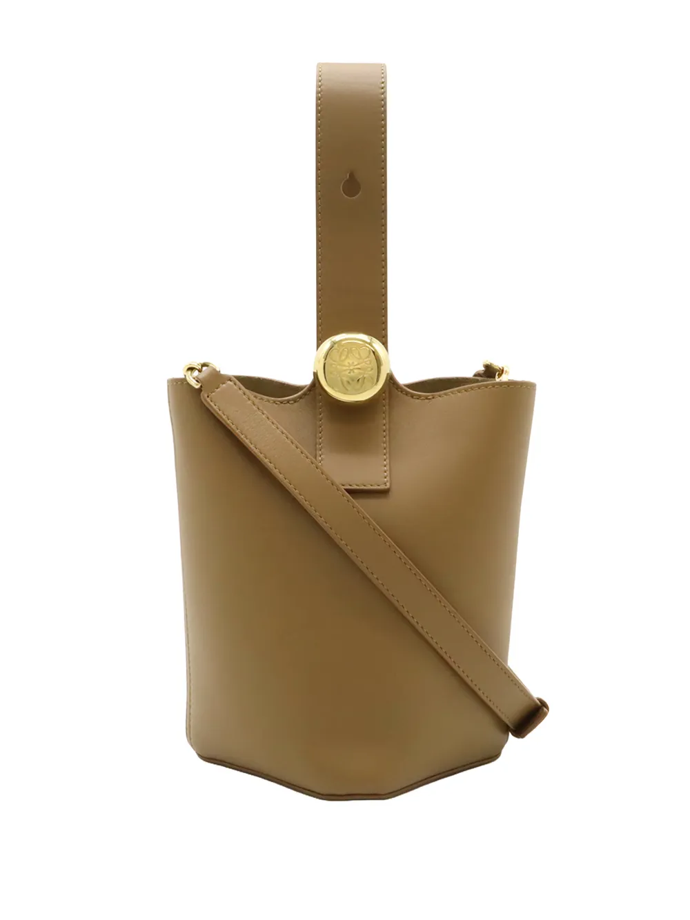 Loewe Pre-Owned 2010-2026 Mini Leather Pebble Bucket Bag satchel - Marrone