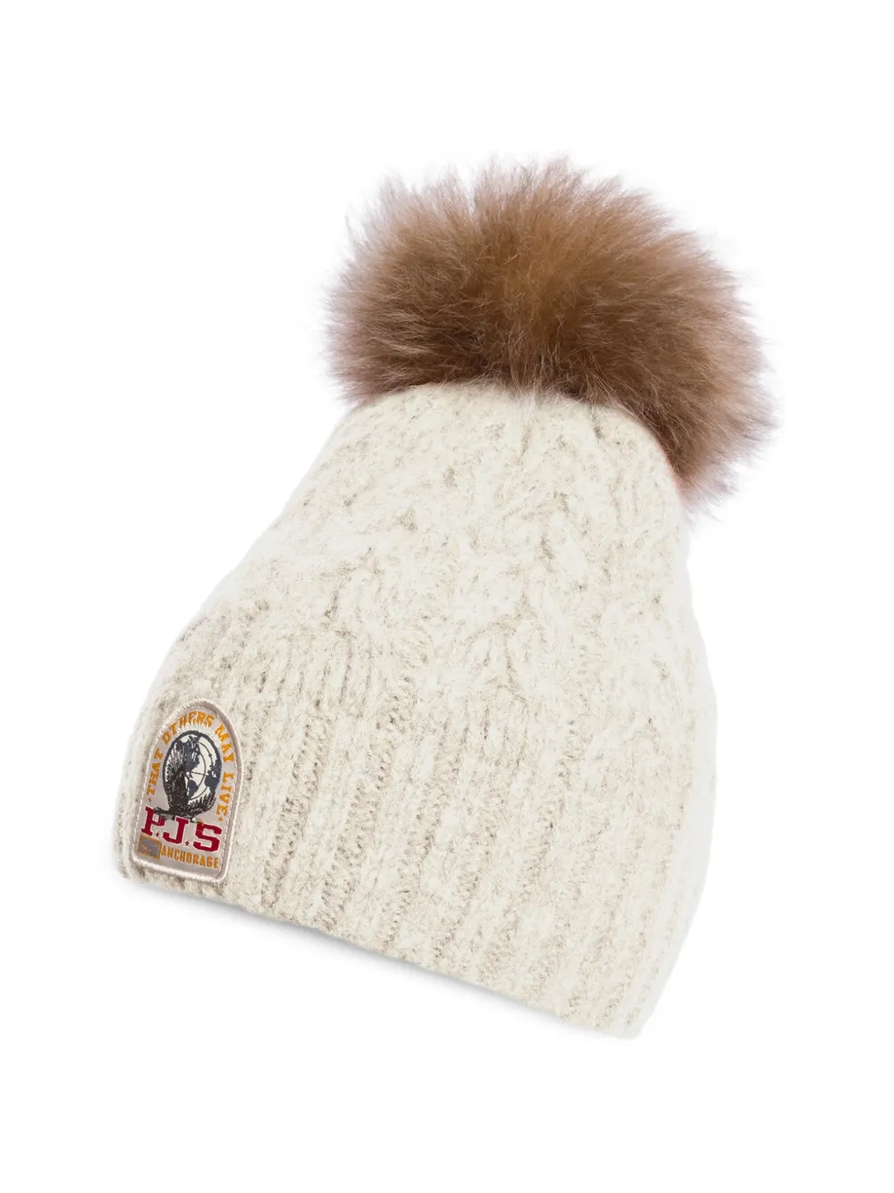 Parajumpers Kylie Cable-knit Beanie Hat In Neutrals