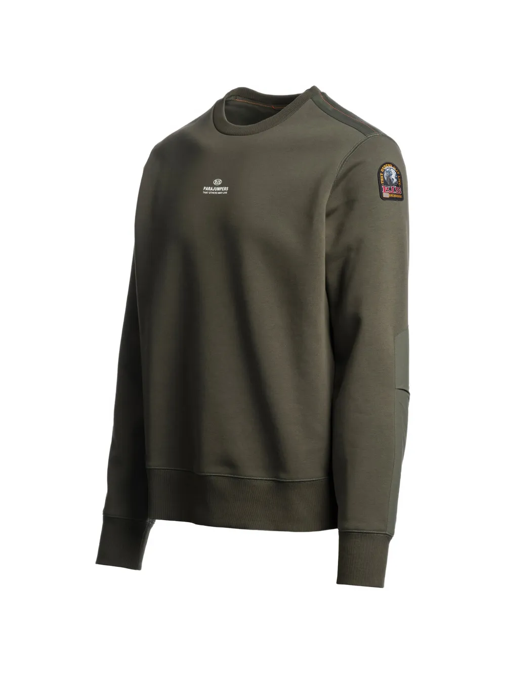 Parajumpers Fergus sweater met logo-patch Groen