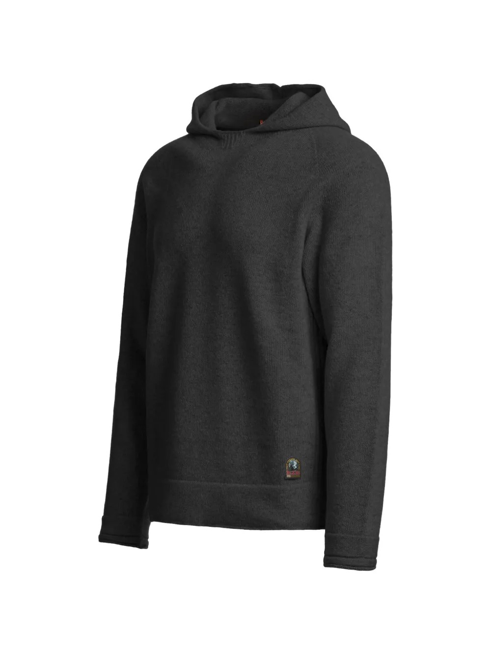Parajumpers Sauble naadloze gebreide wollen hoodie Zwart