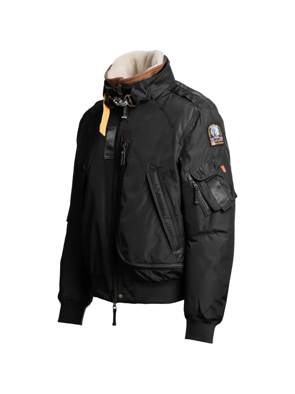 Parajumpers Fire S. donsjack met lammy afwerking Zwart