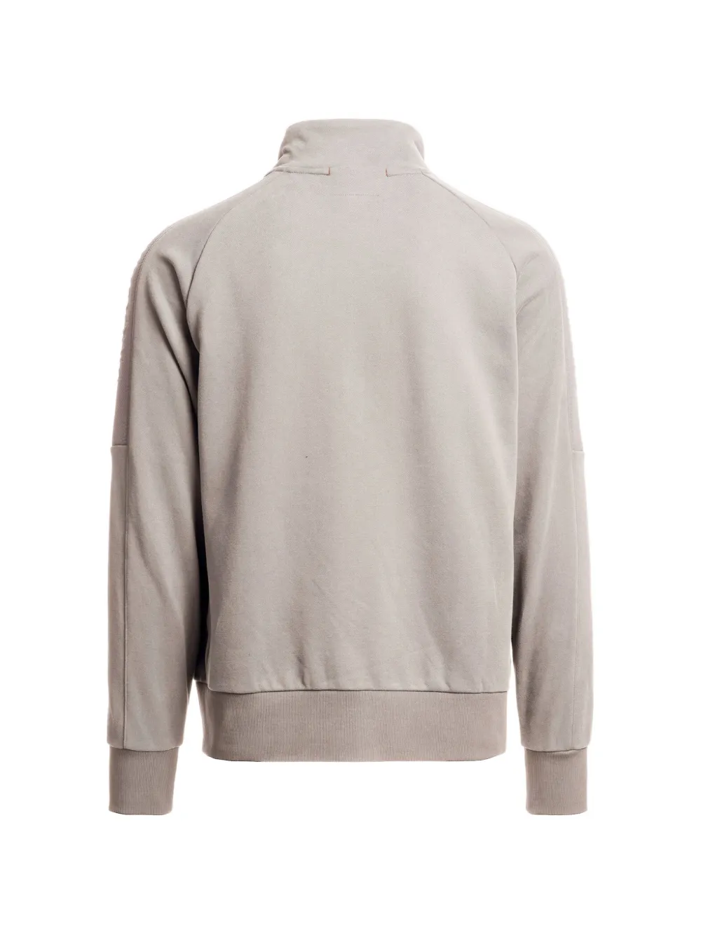 Parajumpers Otton sweater met logoband en rits Grijs