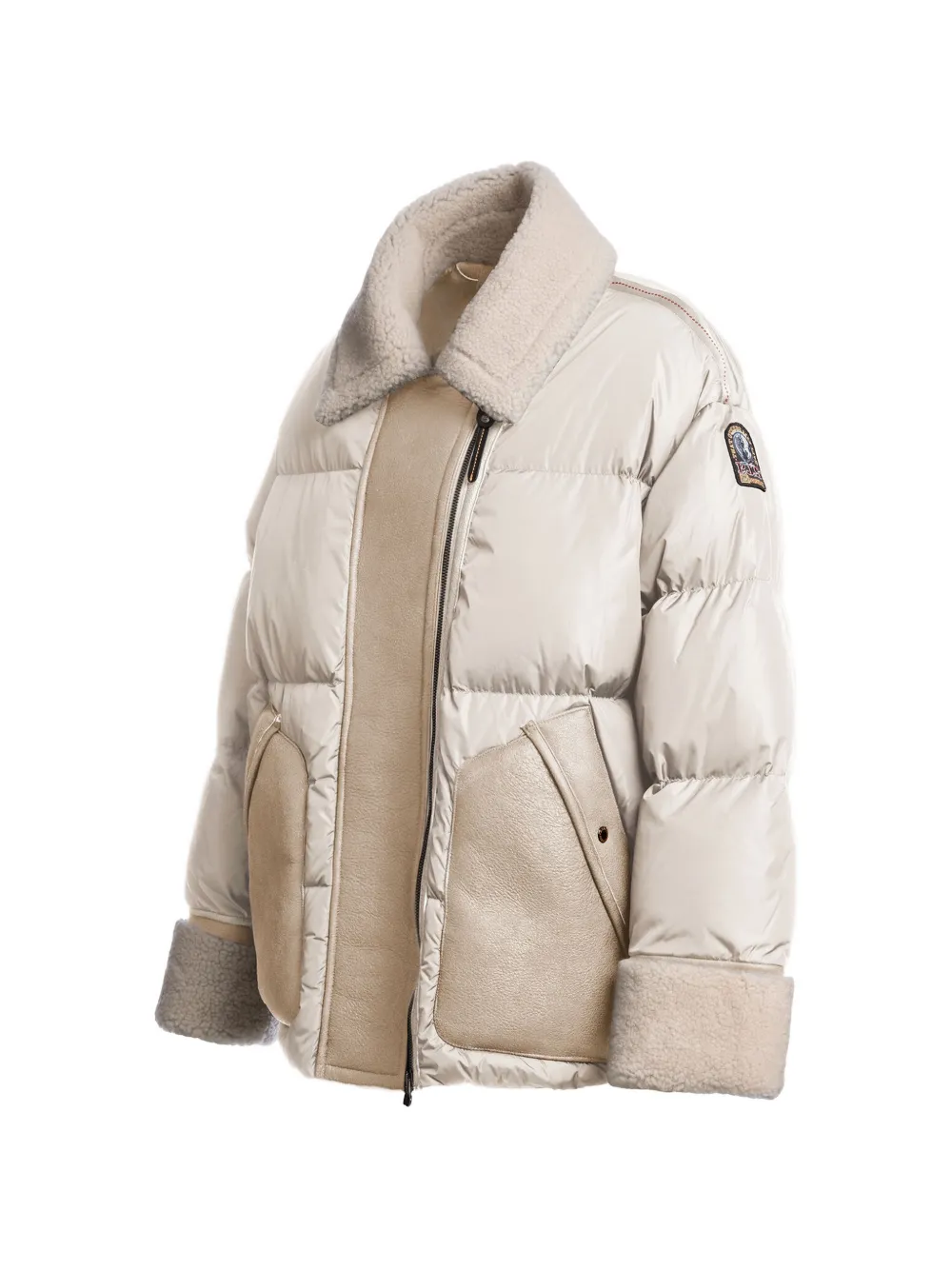 Parajumpers Chyna donsjack met lammy afwerking Wit