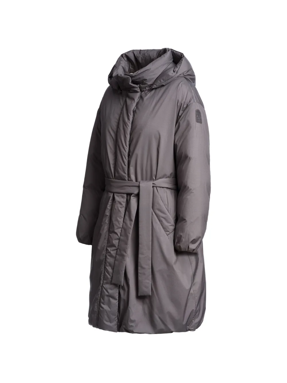 Parajumpers Deras jas met capuchon en ceintuur Grijs