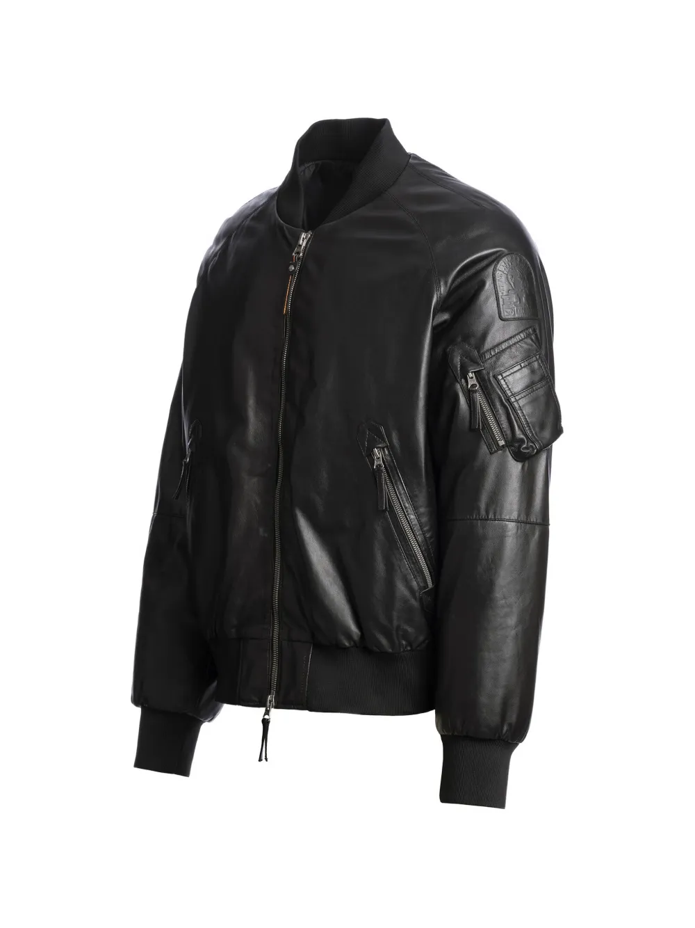 Parajumpers Morvin leren bomberjack Zwart