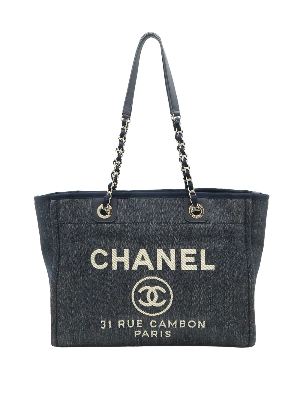 CHANEL Pre-Owned 2015-2016 Small Denim Deauville tote bag - Blu