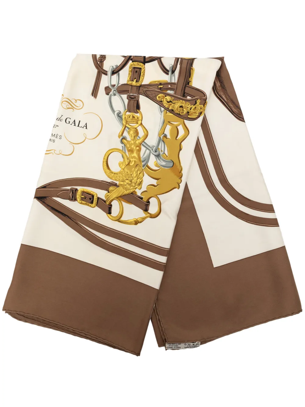 Hermès Pre-Owned 2000-2026 Brides de Gala Silk Scarf 90 scarves - Marrone
