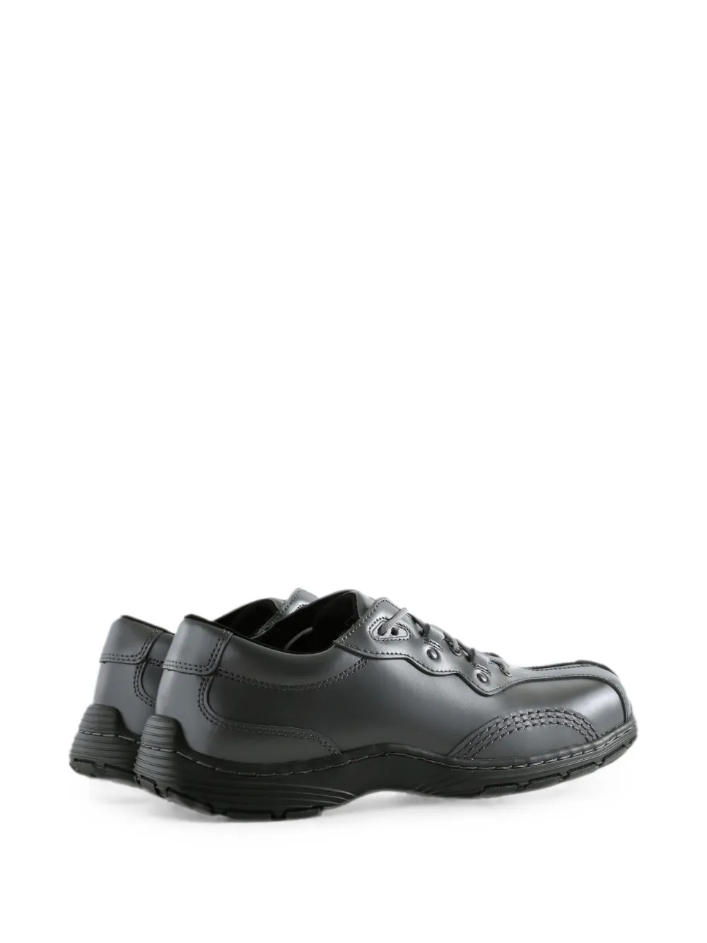 Dr. Martens topstitched leather derby shoes Grijs