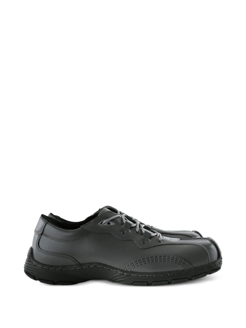 Dr. Martens topstitched leather derby shoes - Grigio