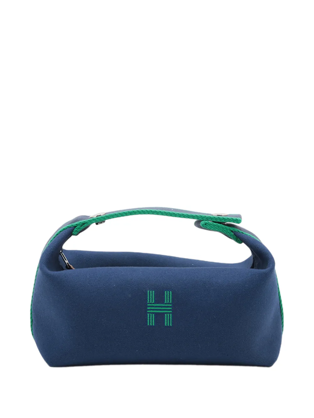 Hermès Pre-Owned 2020-2026 Small Toile Bride A Brac Case vanity bag - Blu