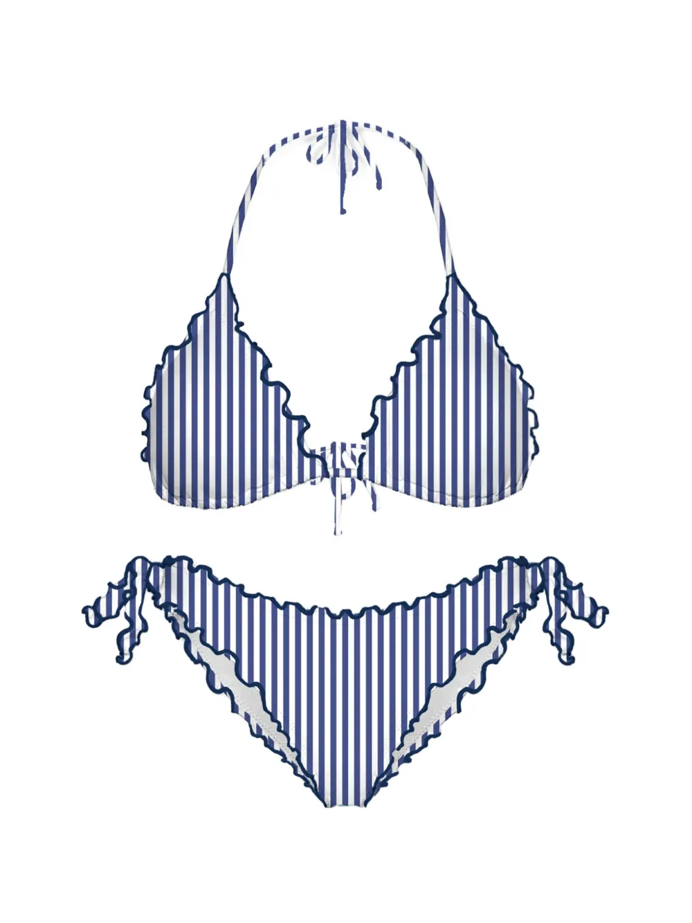 MC2 Saint Barth striped ruffled bikini · XL