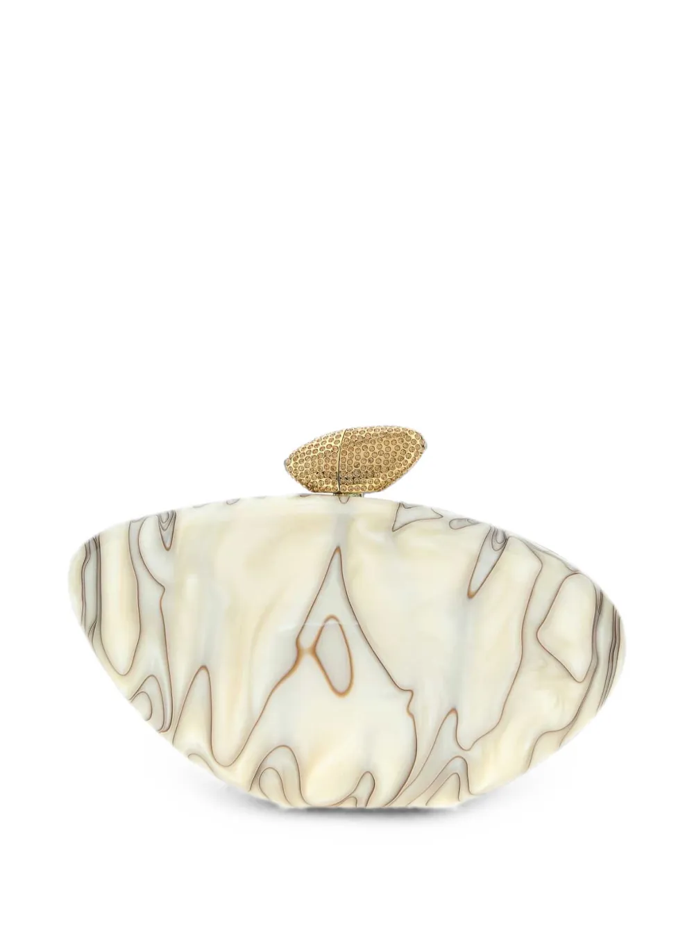 Benedetta Bruzziches Armonia mini-clutch met marmer-effect Beige