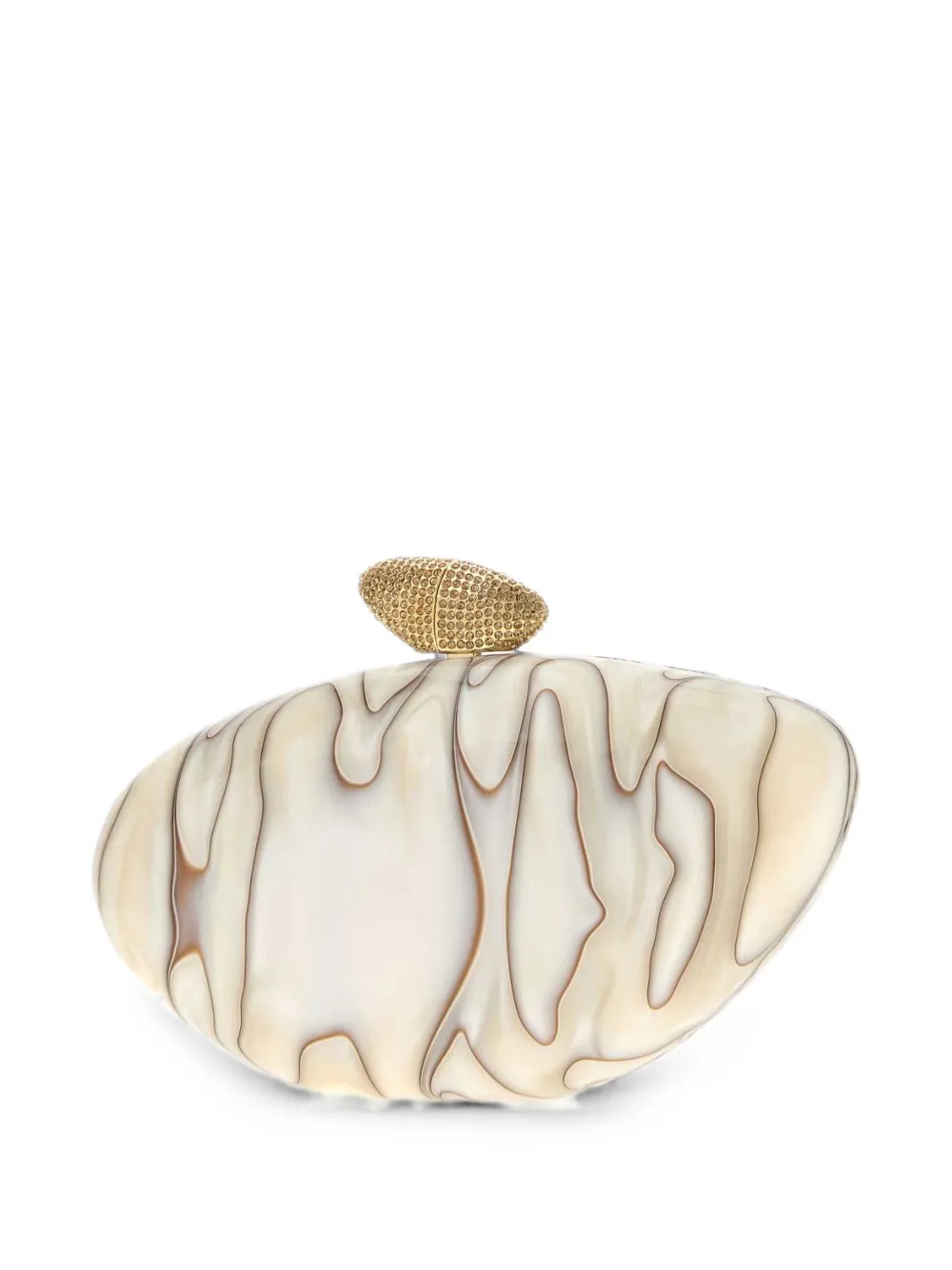 Benedetta Bruzziches Armonia mini-clutch met marmer-effect Beige