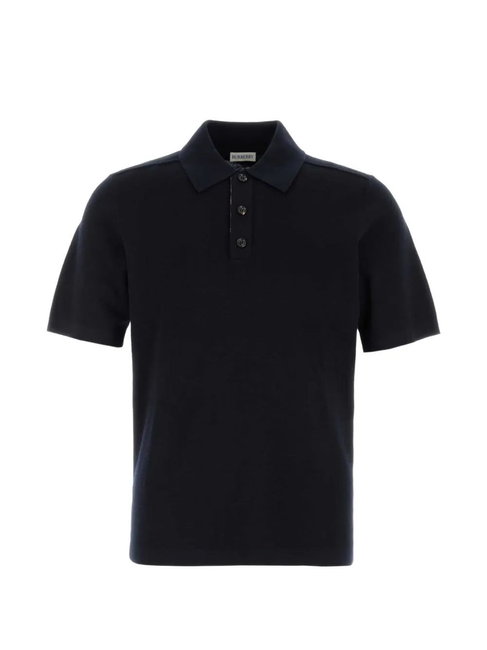 Burberry short-sleeve wool polo shirt - Blau