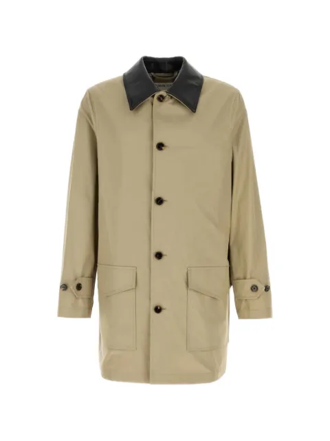 Burberry Meadowbank contrast-collar overcoat