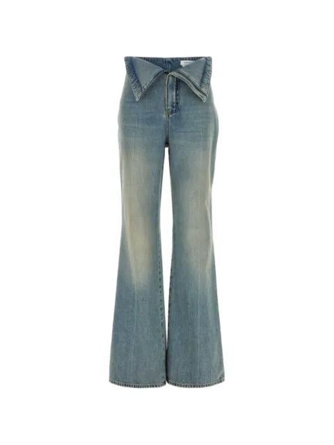 Alexander McQueen vaqueros acampanados con cintura plegable