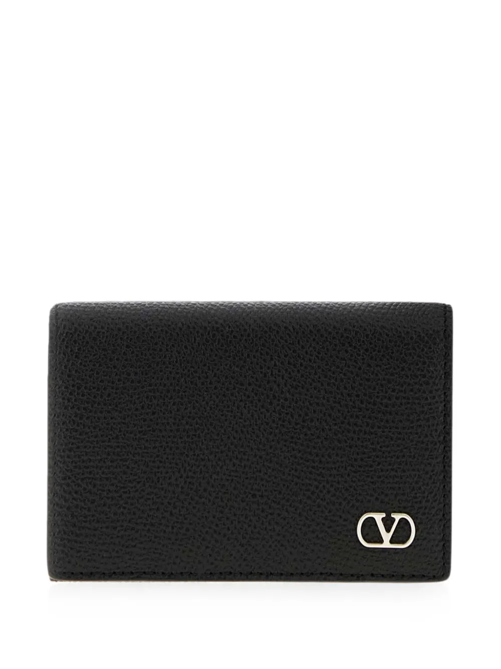 Valentino Garavani VLogo grain-leather wallet - Schwarz