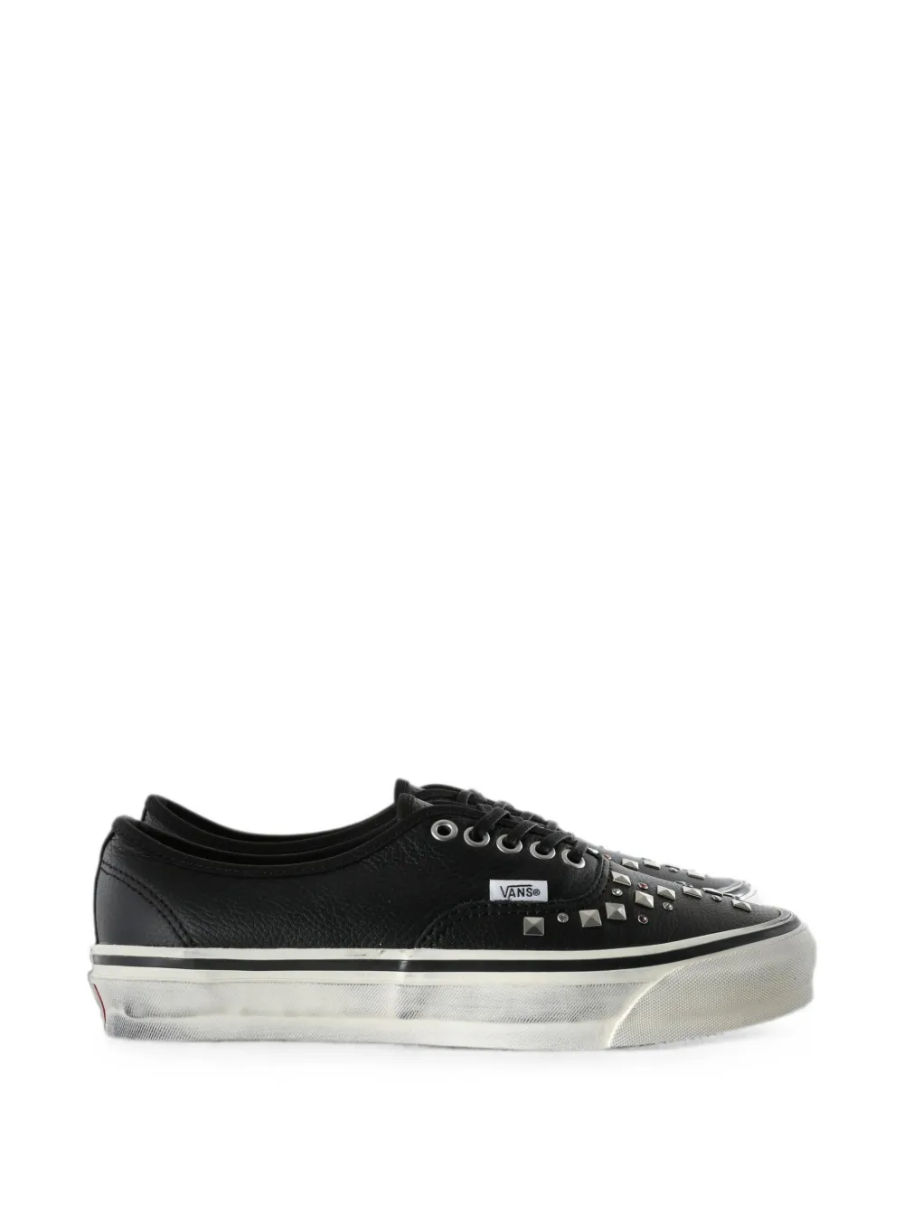 Vans stud-embellished leather sneakers Zwart