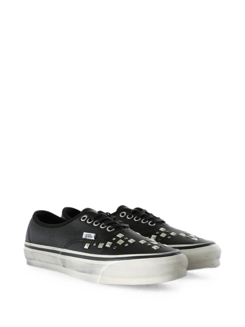 Vans stud-embellished leather sneakers Zwart