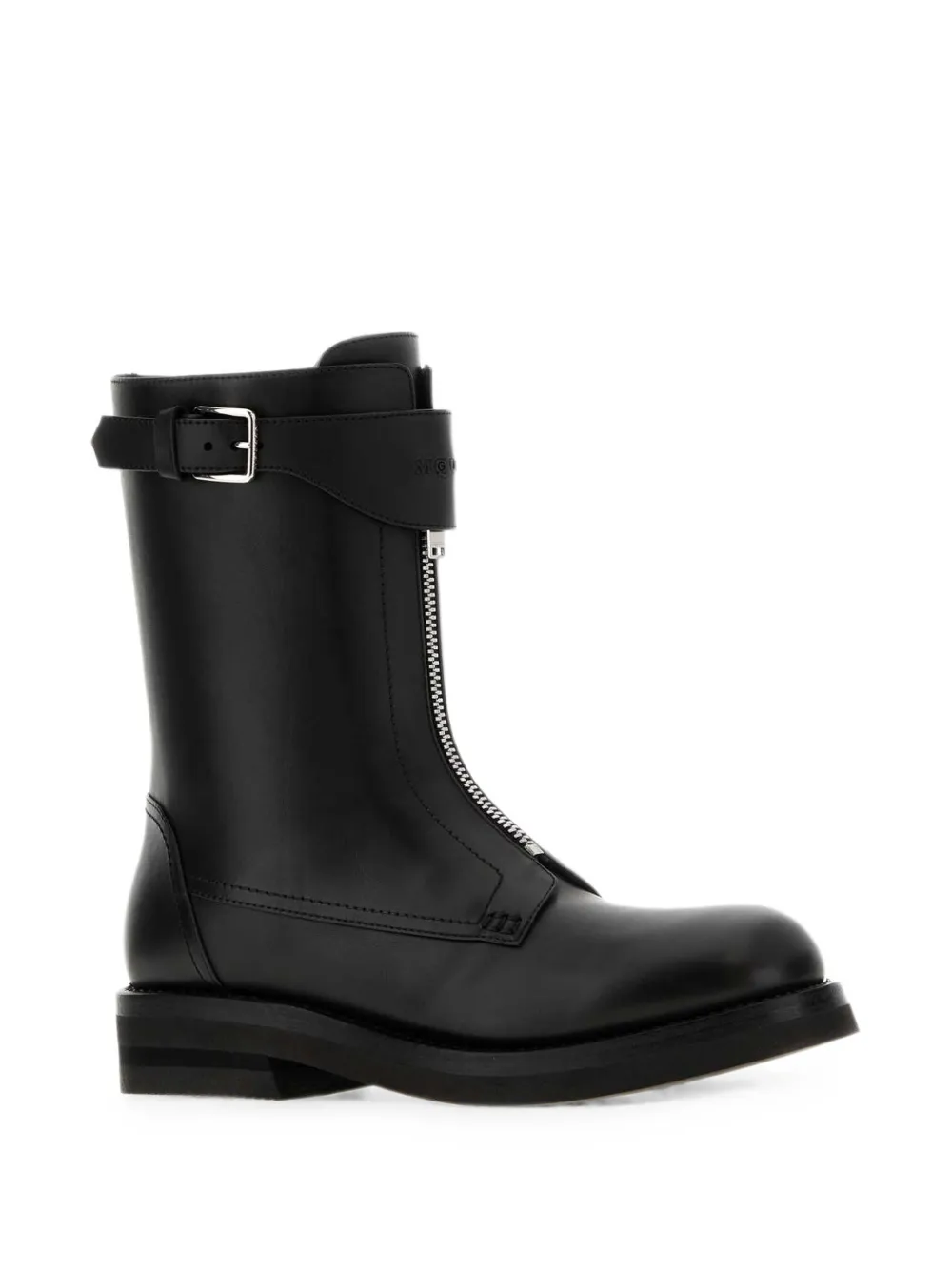 Alexander McQueen buckle-fastening zip-up boots Zwart