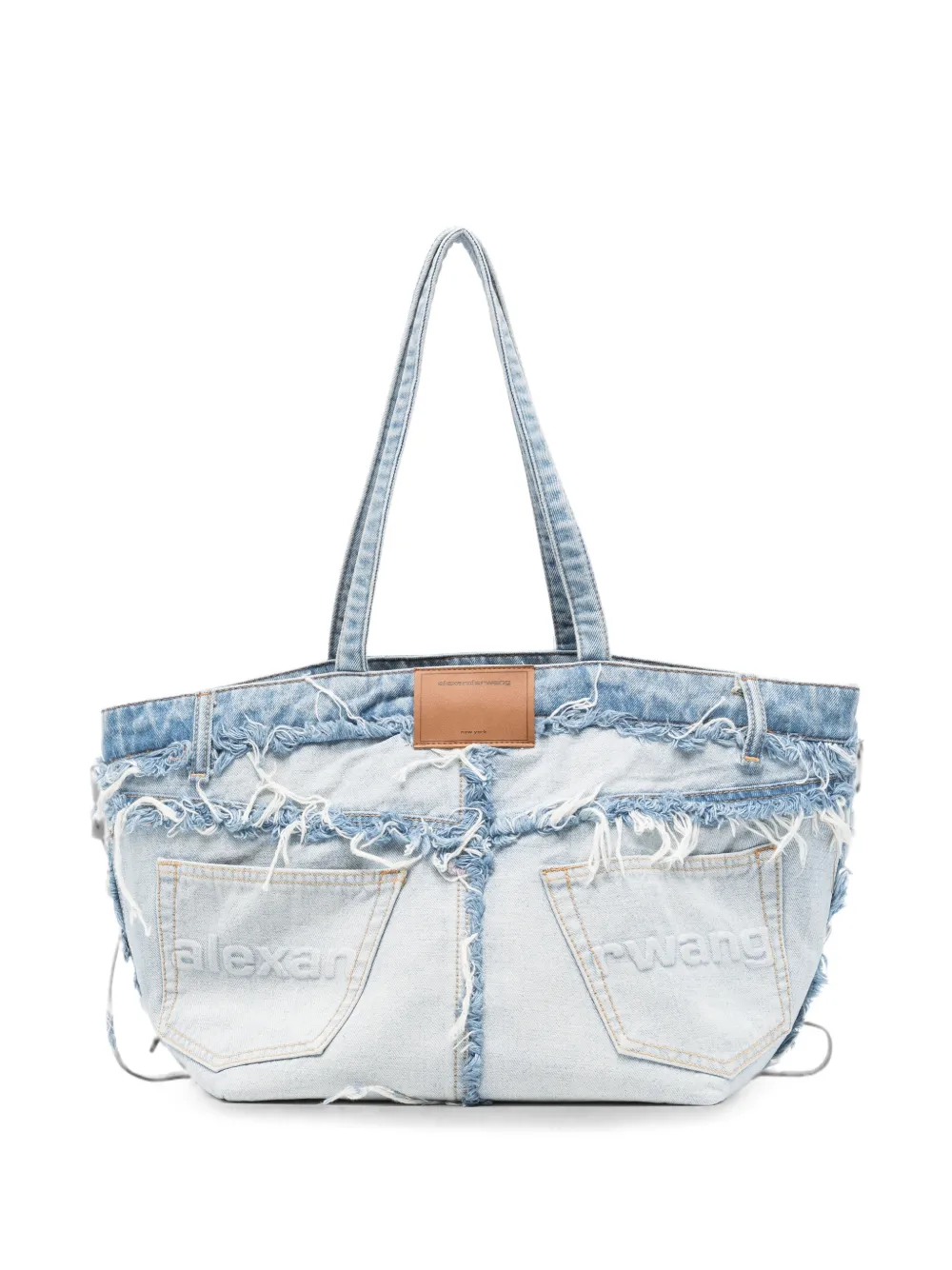 Alexander Wang deconstructed denim tote bag - Blue
