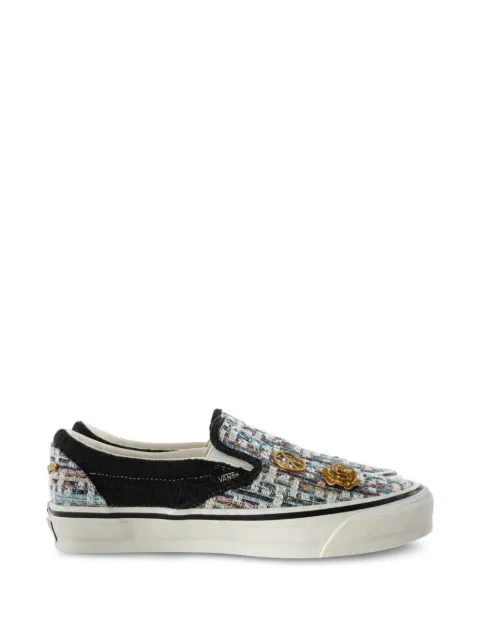 Vans Slip-on tweed charm-embellished sneakers