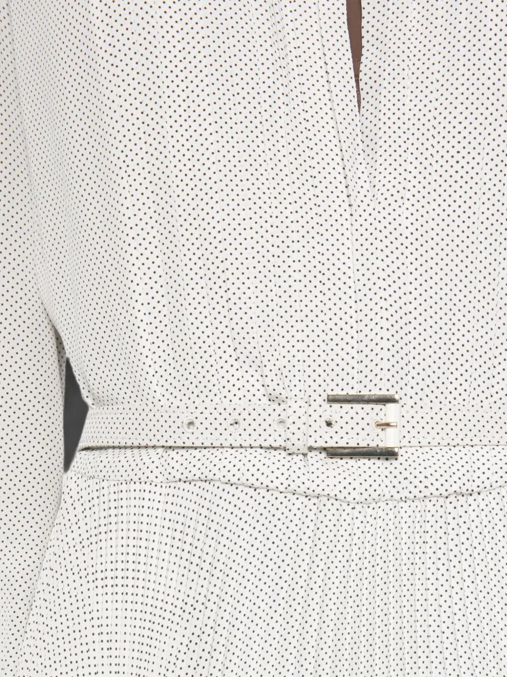 TOM FORD Geplooide maxi-jurk met stippen Wit
