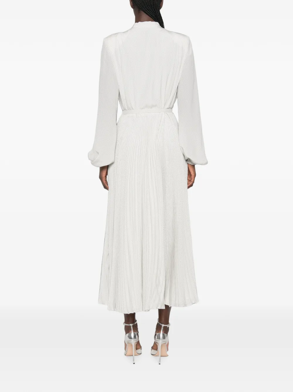 TOM FORD Geplooide maxi-jurk met stippen Wit