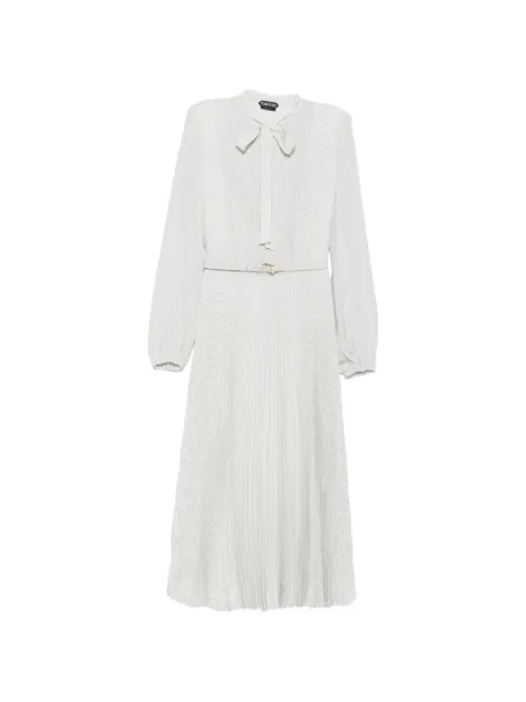 TOM FORD polka-dot pleated maxi dress