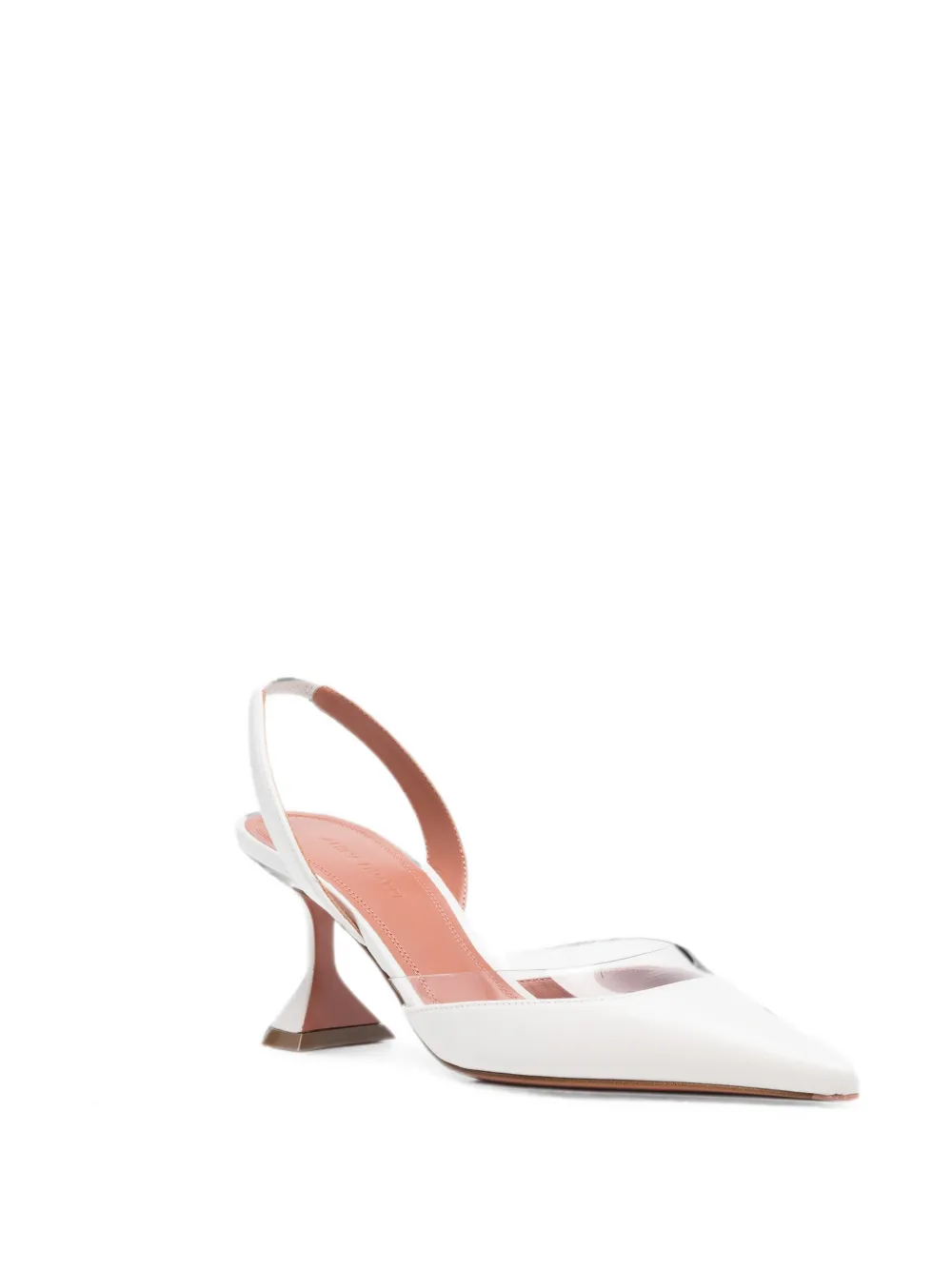 Amina Muaddi Lara slingback pumps Wit