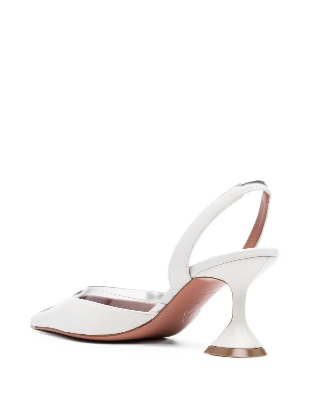 Amina Muaddi Lara slingback pumps Wit