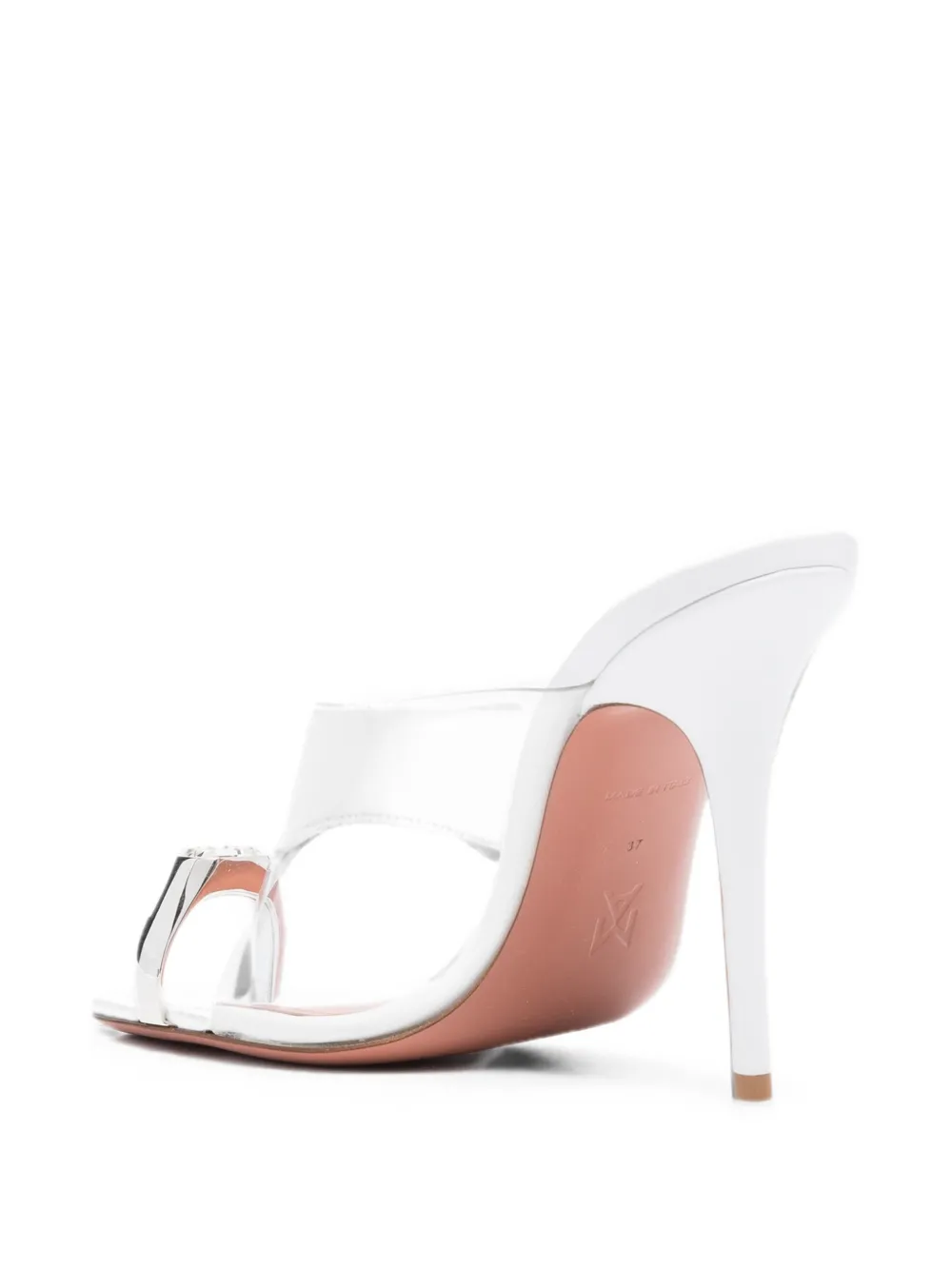Amina Muaddi Justine crystal-embellished sandals Wit