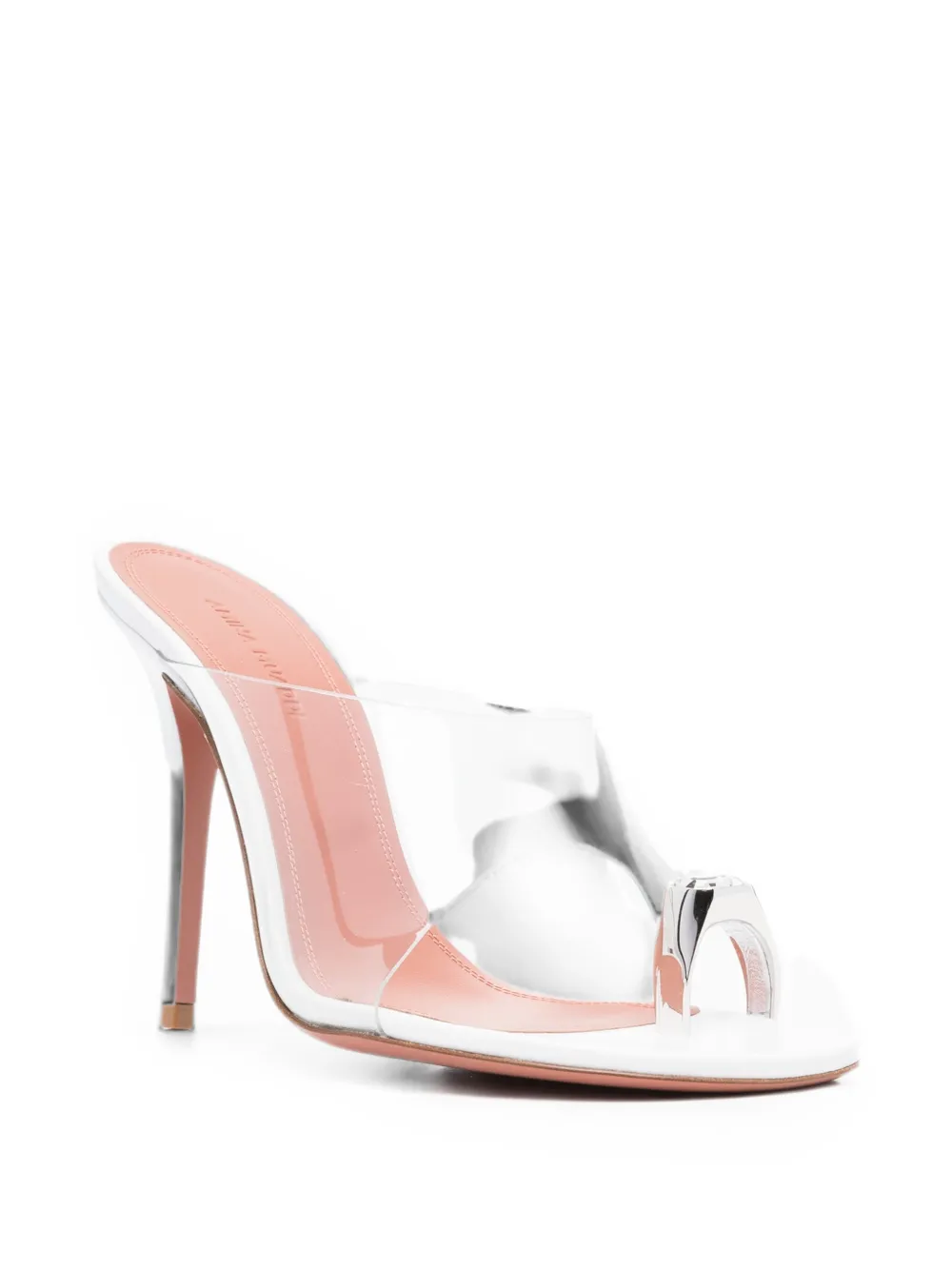 Amina Muaddi Justine crystal-embellished sandals Wit