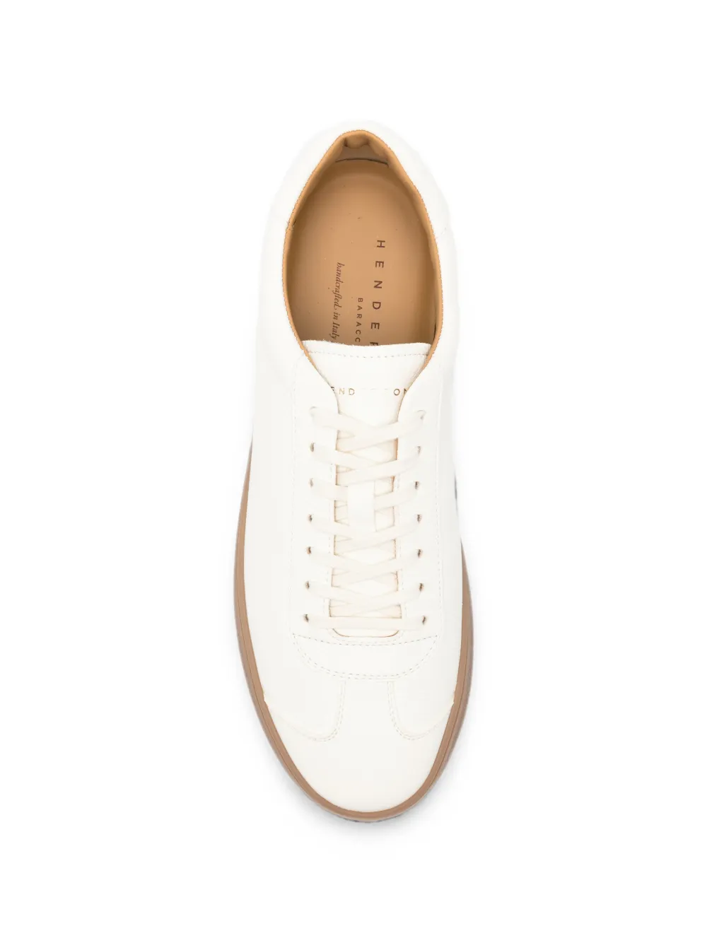 Henderson Baracco grained leather sneakers Wit