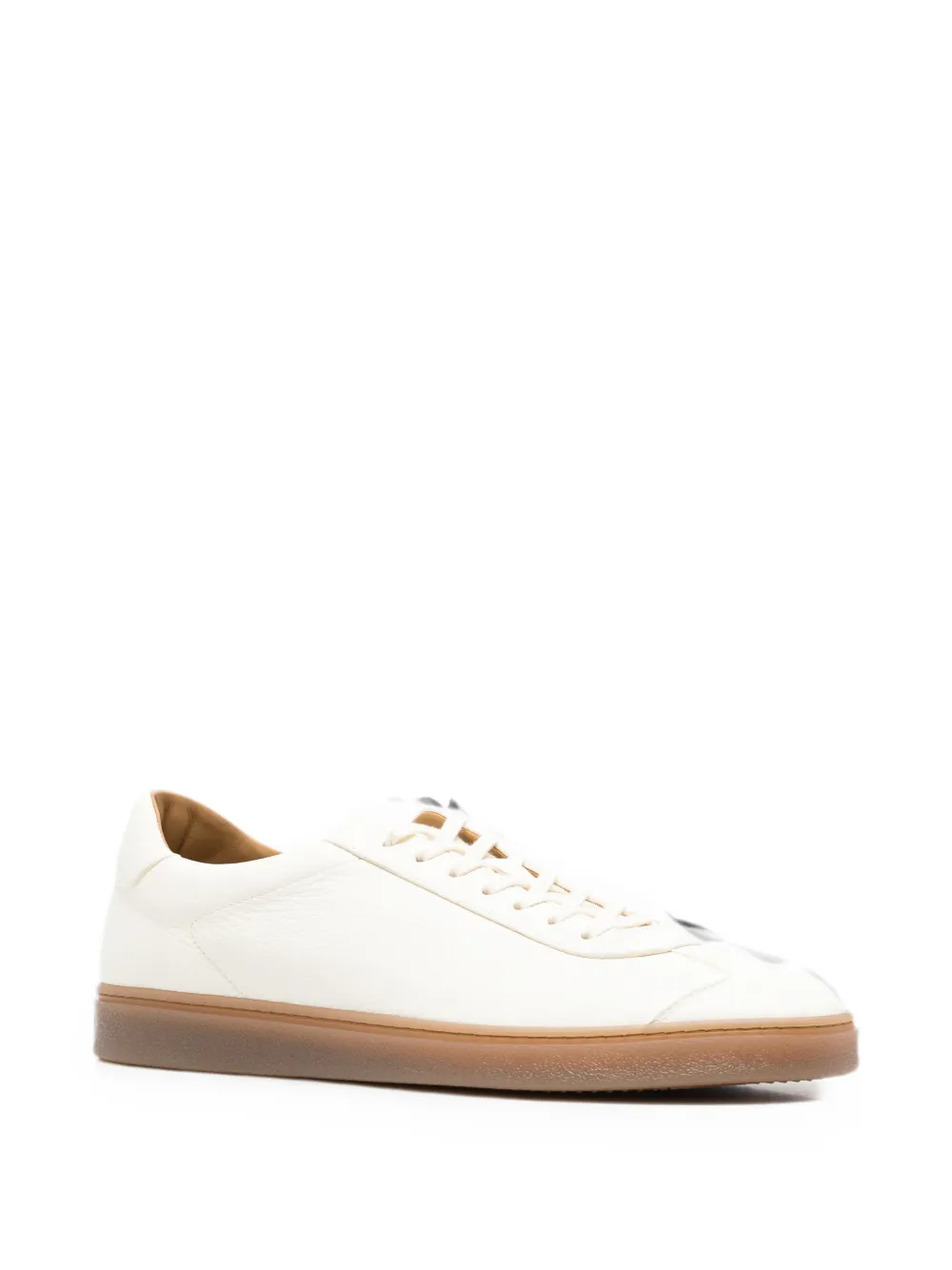 Henderson Baracco grained leather sneakers Wit