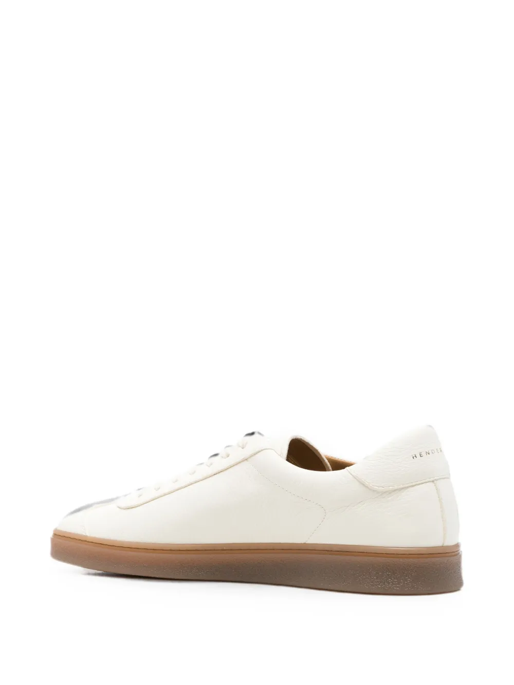 Henderson Baracco grained leather sneakers Wit