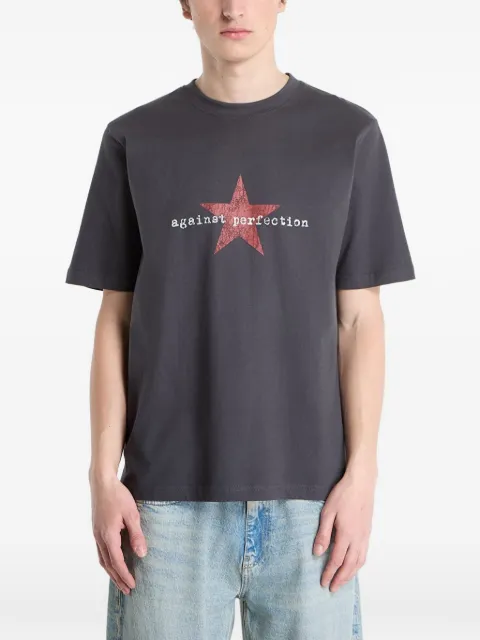 WASTED star-print slogan-print T-shirt
