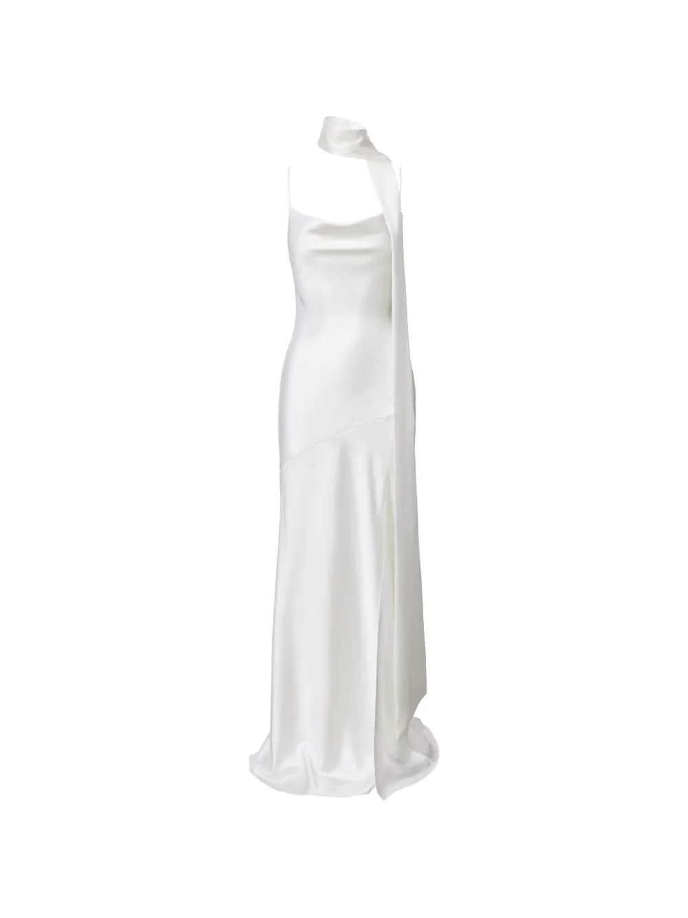 LITA COUTURE cowl-neck maxi dress - Bianco