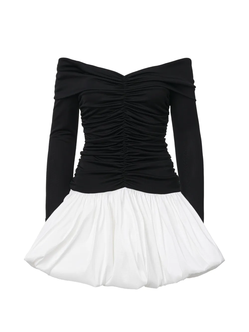 LITA COUTURE off-the-shoulder ruched mini dress