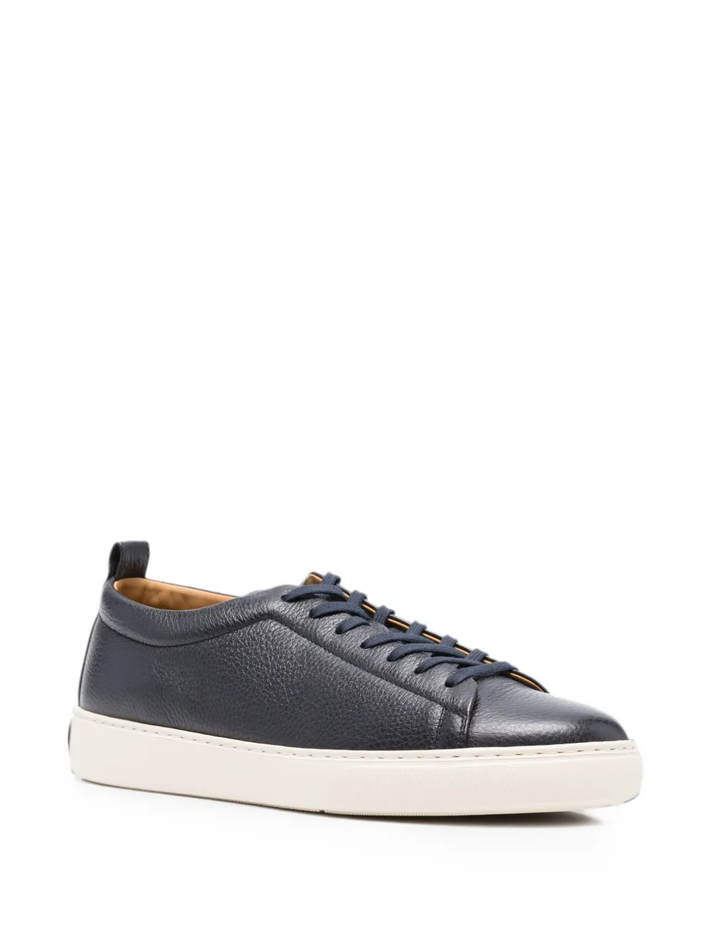 Henderson Baracco grainy leather sneakers Blauw