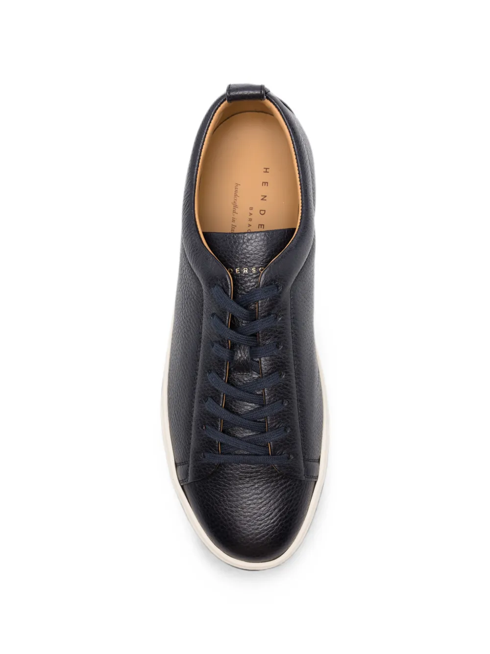Henderson Baracco grainy leather sneakers Blauw
