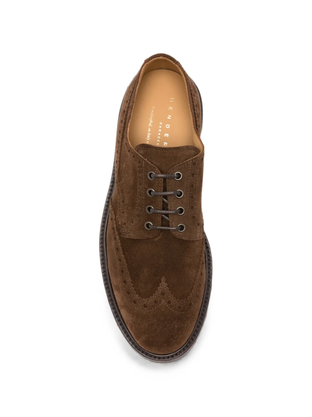 Henderson Baracco suede lace-up fastening brogue shoes Bruin