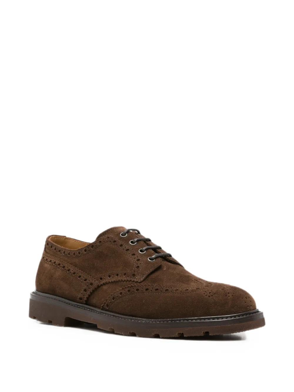 Henderson Baracco suede lace-up fastening brogue shoes Bruin