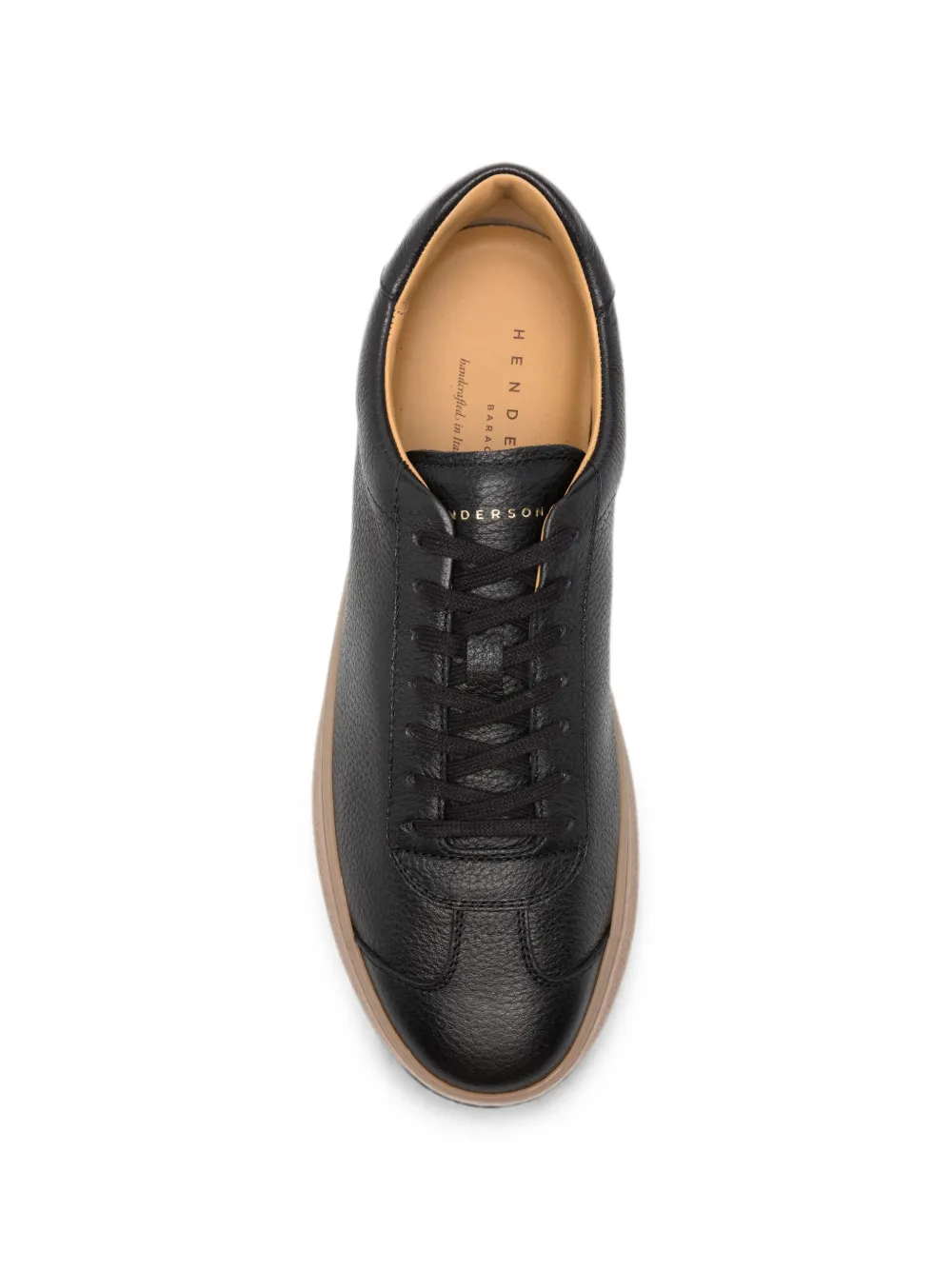 Henderson Baracco pebbled-leather sneakers Zwart